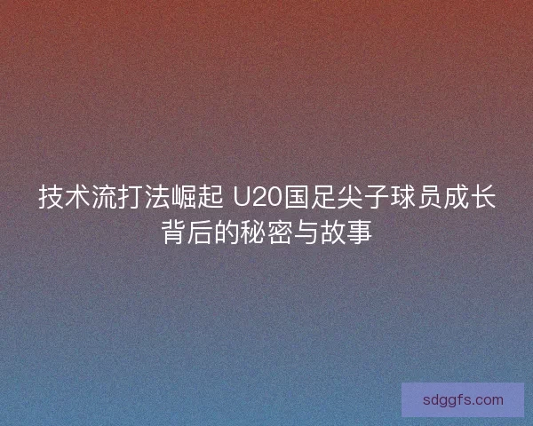 技术流打法崛起 U20国足尖子球员成长背后的秘密与故事